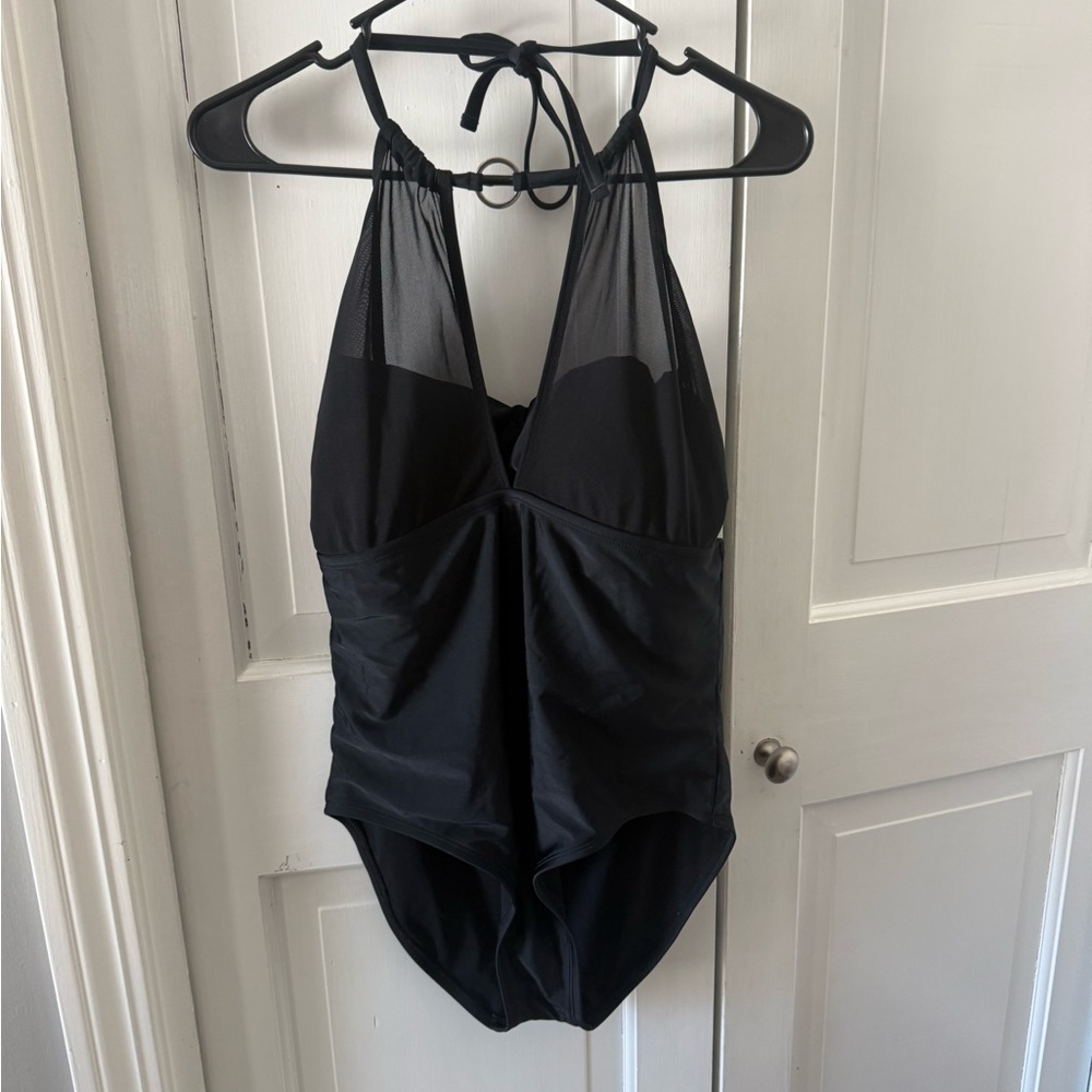 Aqua Couture Elegant Black One-Piece Swimsuit